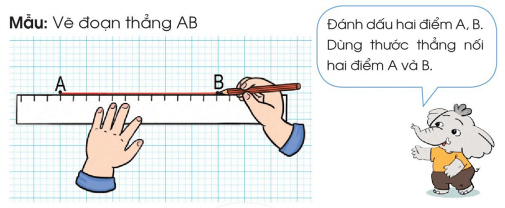 Bài tập về điểm và đoạn thẳng lớp 2 SGK Cánh diều